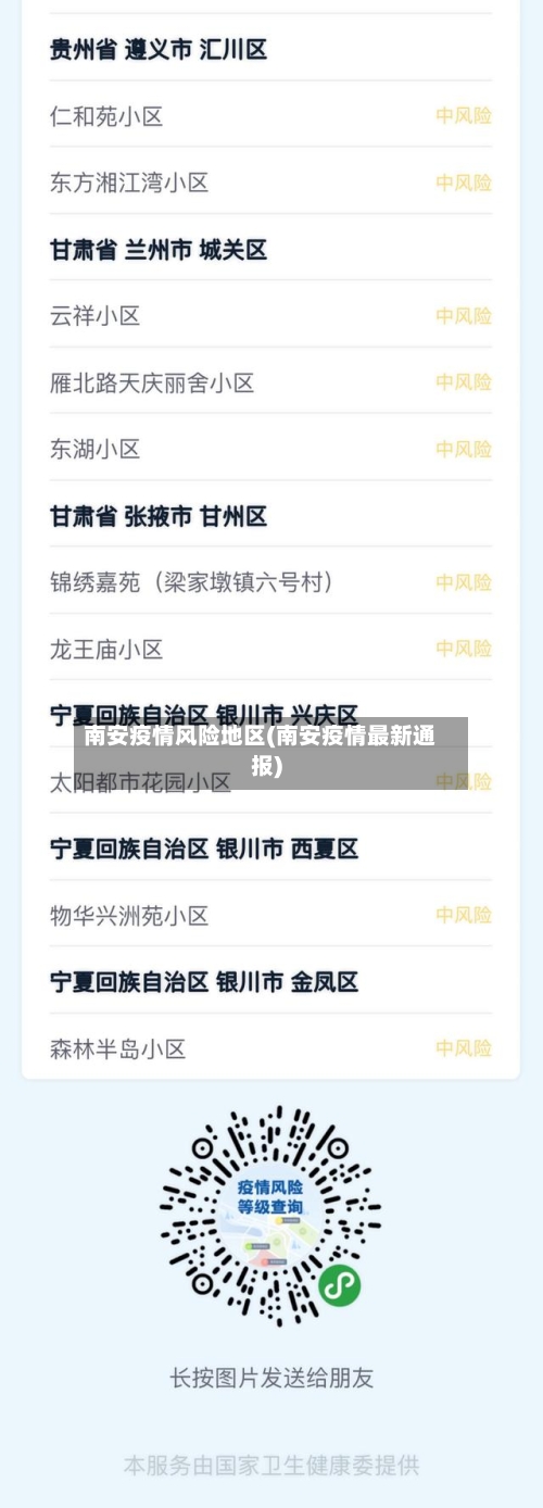 南安疫情风险地区(南安疫情最新通报)