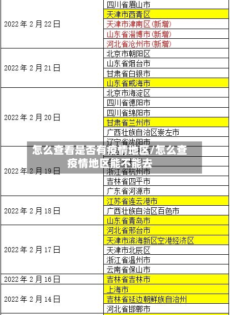 怎么查看是否有疫情地区/怎么查疫情地区能不能去-第2张图片